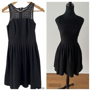 DYNAMITE Black Lace Flare Mini Dress